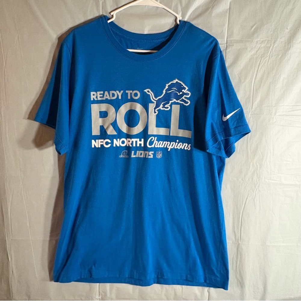 Detroit Lions Ready To Roll‎ Nike T-Shirt Men L 2024 NFC North Division Champion